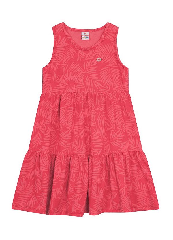 Vestido Infantil Menina de Folhas Brandili