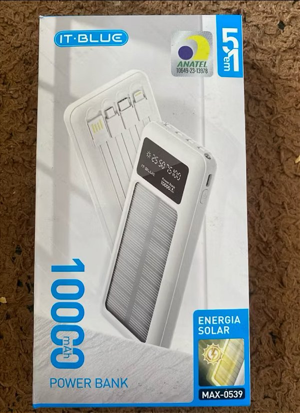 Power Bank It‑Blue MAX‑0539 – 10.000 mAh – 5 em 1