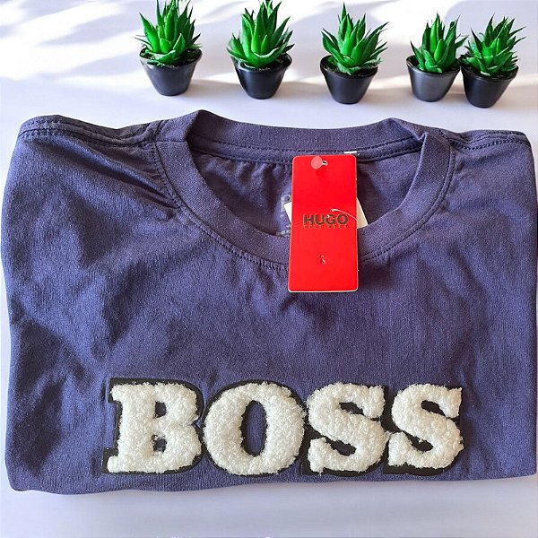 Camiseta Masculina Hugo Boss Azul