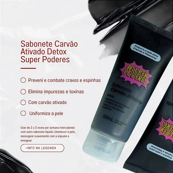 Sabonete Carvão Ativado Detox Super Poderes 100ml