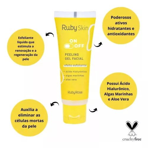 Peeling Gel Facial ON OFF Ruby Rose 50g