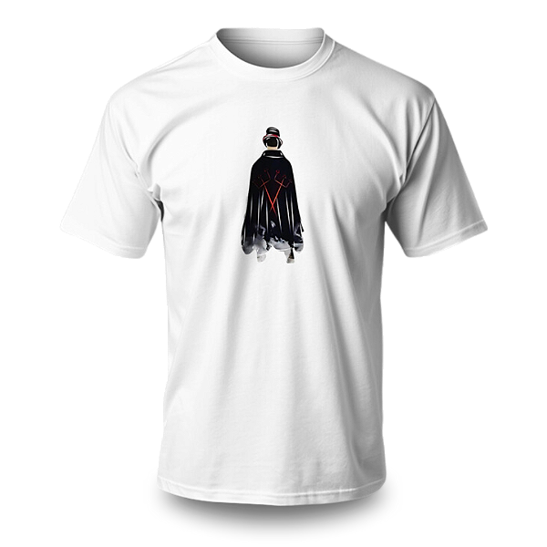 Camiseta Umbanda - Estampa Esquerda Capa Preta