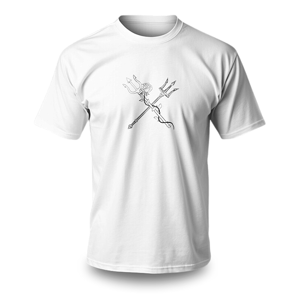 Camiseta Umbanda - Estampa Esquerda Tridentes Cruzados