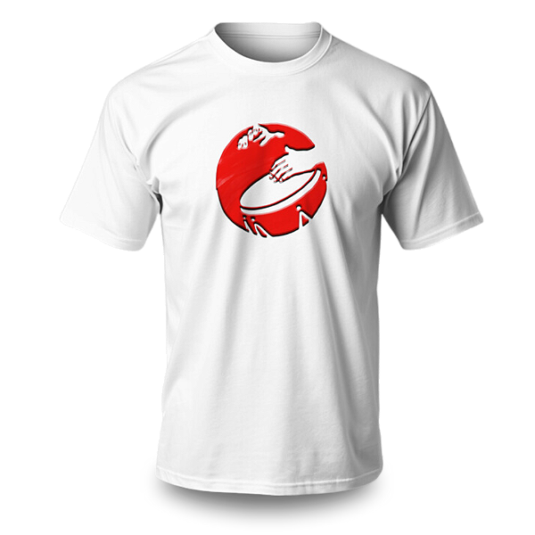 Camiseta Umbanda - Estampa Ogãs Atabaque Vermelho