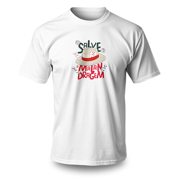 Camiseta Umbanda - Estampa Malandros Salve a Malandragem Baralho