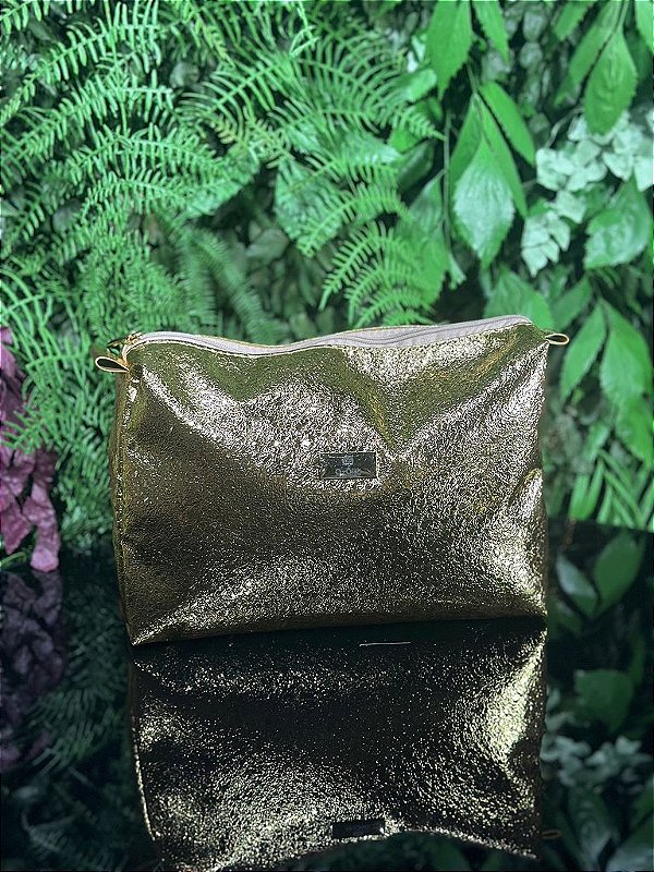 Necessaire Soft MOD P.U. Laminado GOLD