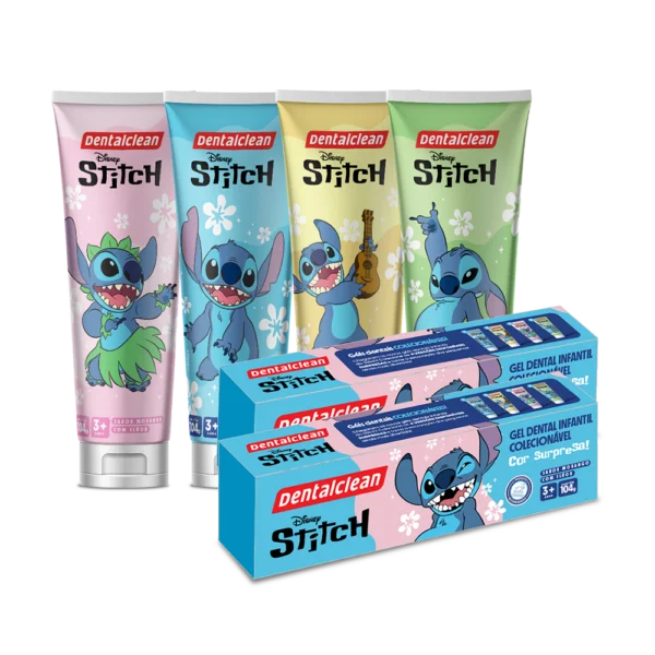 Gel com Flúor - Stitch Infantil 104g - DentalClean