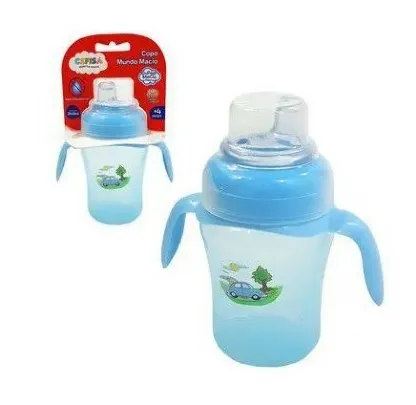 Copo 904 Mundo Macio Com Alça - ANTI-VAZAMENTO - 240ML