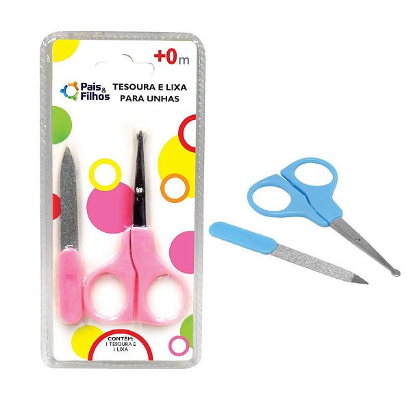 Tesoura e Lixa de Unhas - Bebês