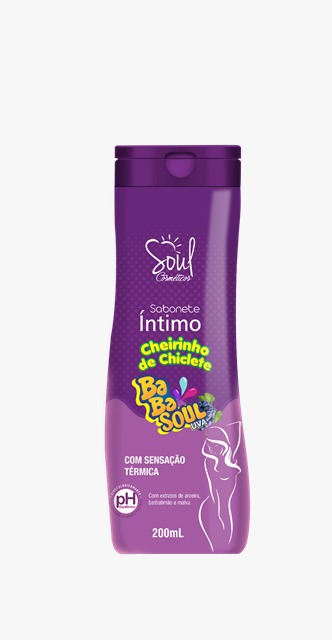 Sabonete Íntimo Cheirinho de Chiclete Uva Soul Cosméticos 200ml