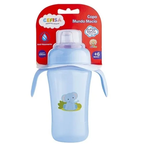 Copo 818 Mundo Macio Com Alça - ANTI-VAZAMENTO - 330ml