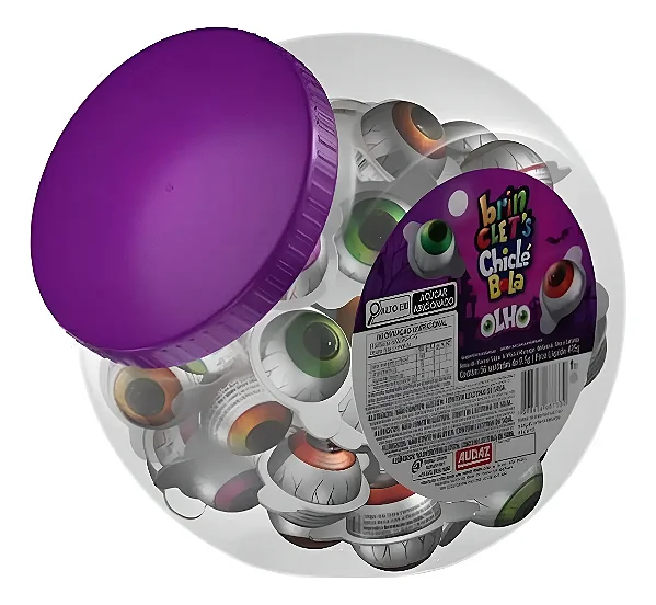 Chiclete Brinclets Bola Olho Pote 50u