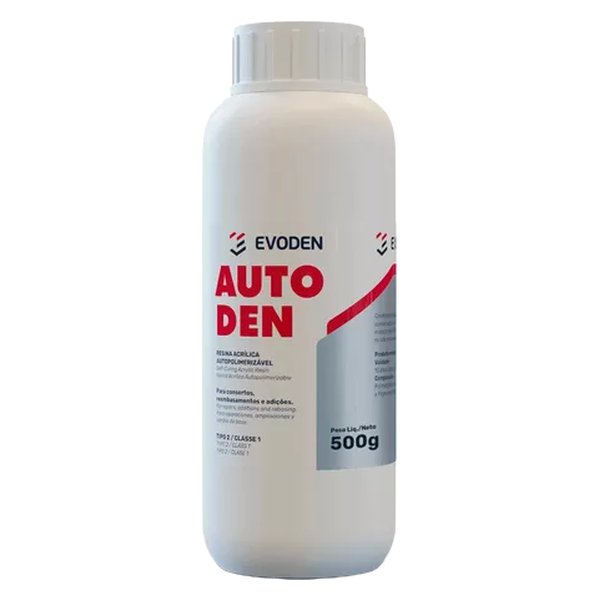 Acrílico Rápido Autoden Pó 500g Incolor - Evoden