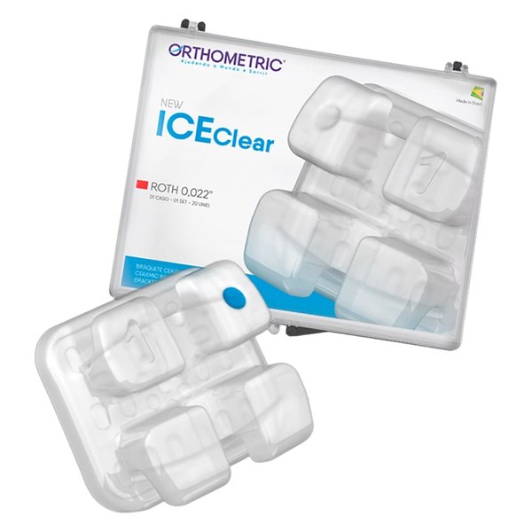 Kit Bráquete Cerâmico Ice Clear Roth Slot 022 1 Caso 10.87.2000 - Orthometric