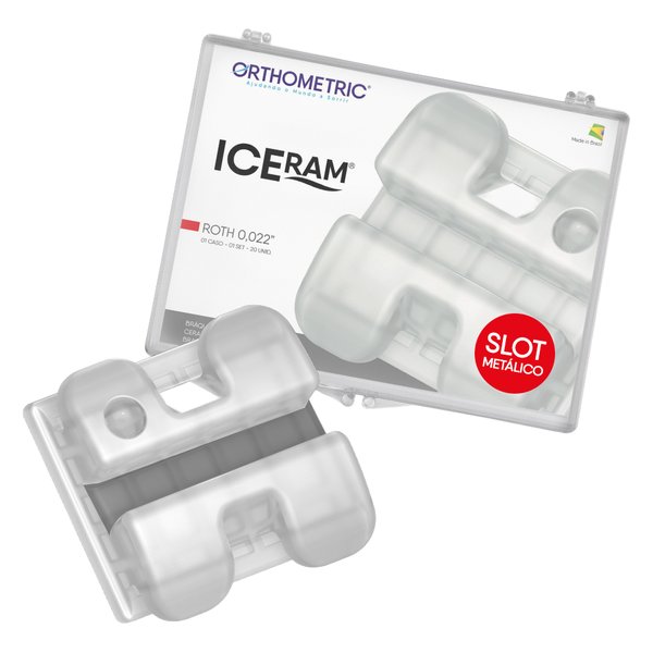 Kit Bráquete Cerâmico Iceram Roth Slot 022 Slot Metal 10.70.2000 - Orthometric