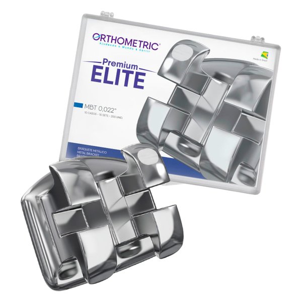 Kit de Bráquete de Aço Premium Elite Mbt Slot 022 10 Casos 11.21.2910 - Orthometric