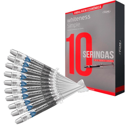 Clareador Whiteness Simples 16% com 10 Seringas - Fgm