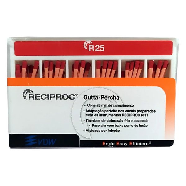 Cone de Guta Percha R25 Reciproc Dentsply - Vdw