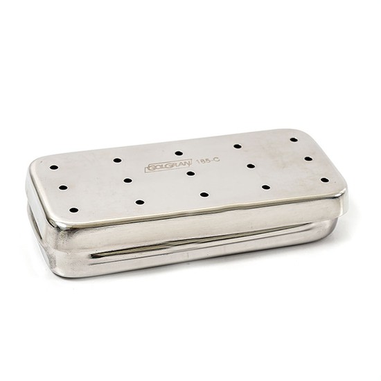 Estojo de Inox Perfurado para Endo 8 Divisórias 12x5x2 - Golgran