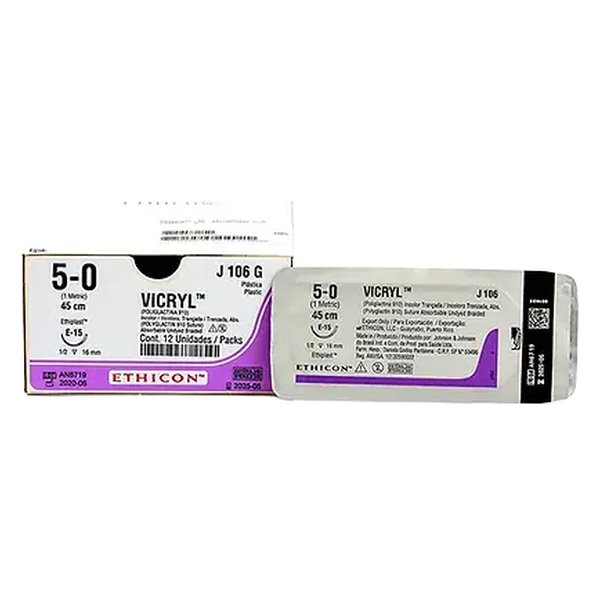 Fio de Sutura Absorvível Vicryl 5 - 0 - Ethicon