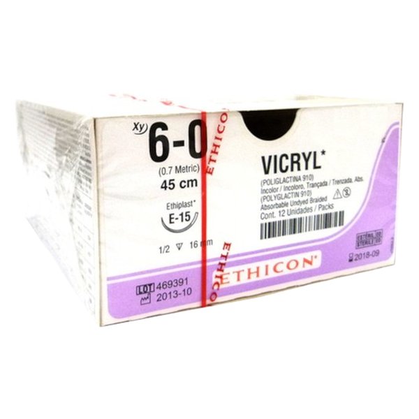 Fio de Sutura Absorvível Vicryl 6 - 0 Xyj105g - Ethicon
