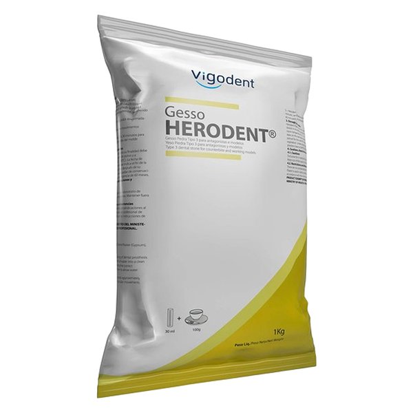 Gesso Especial Pedra Tipo Iii Herodent Amarelo 1kg - Coltene Whaledent