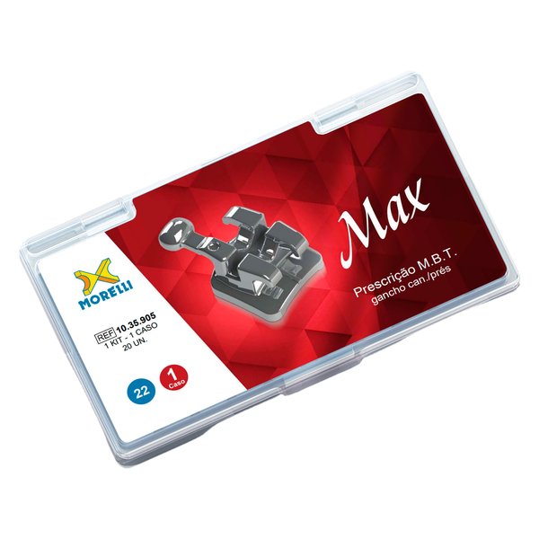 Kit de Bráquetes 01 Caso Prescrição M.b.t. - Max .022- Gancho Can./prés 10.35.905 - Morelli
