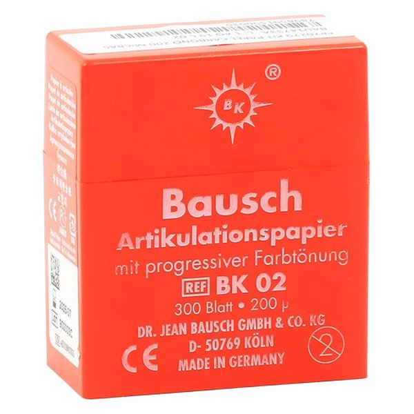 Papel Carbono 300 Tiras Vermelho 200 Micras - Bausch