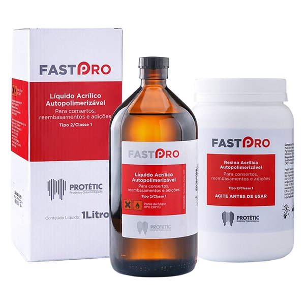 Resina Acrílica Autopolimerizável Fastpro 225g Rosa - Protetic