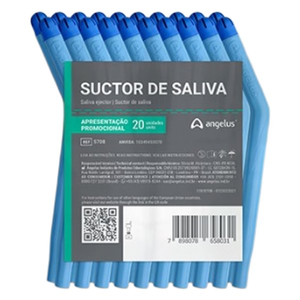 Sugador Descartável Suctor de Saliva - Angelus