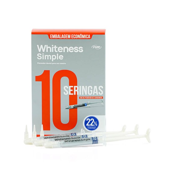 Clareador Whiteness Simple 22% C/10 Seringas - Fgm