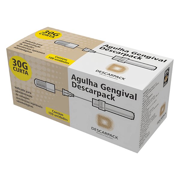 Agulha Descart. Curta C/100 - Descarpack