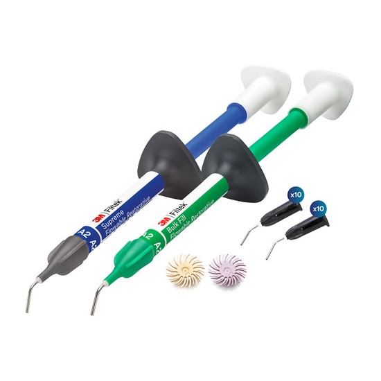 Kit Resina Supreme Flow A2 e Bulk Fill Flow A2 e Sof-lex Espiral  - 3m