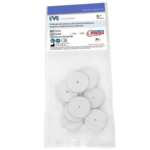 Roda de Borracha Ecoceram Cinza R22vk com 10un Eve - Odontomega