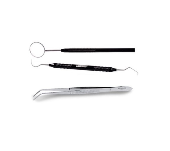 Kit Clínico Básico C/ 3 Peças Preto - Golgran