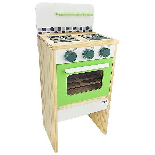 Fogão Infantil de Madeira (Verde Menta) | NewArt Toys | 366