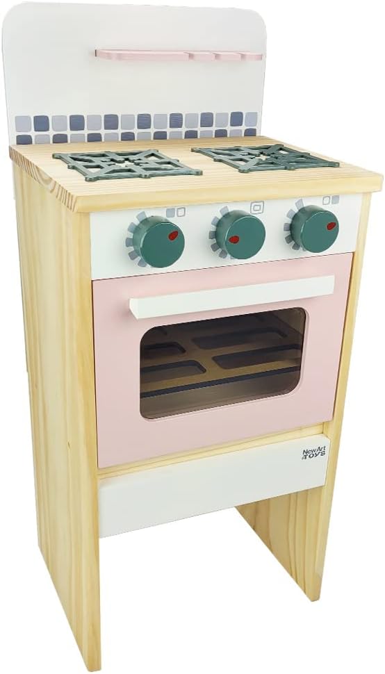 Fogão Infantil de Madeira Rosa | NewArt Toys | 367