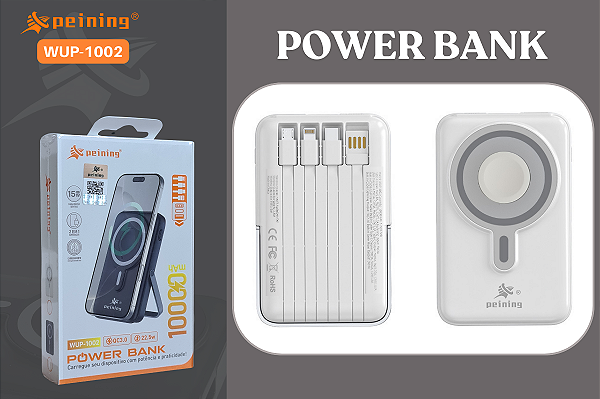 Power Bank 10000mah Wup-1002 C3.0+22.5W