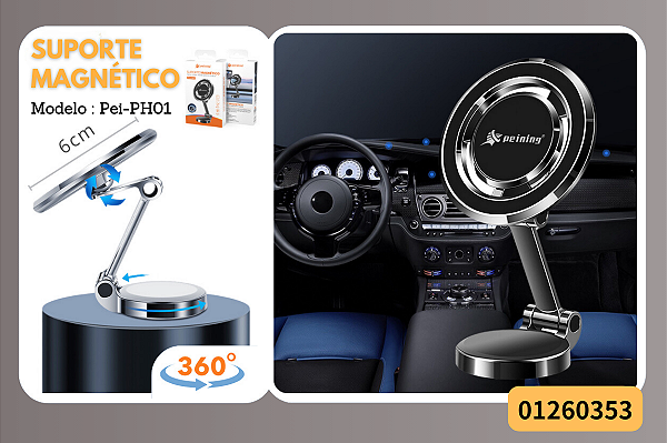 SUPORTE MAGNETICO DOBRAMENTO DUPLO PEI-PH01
