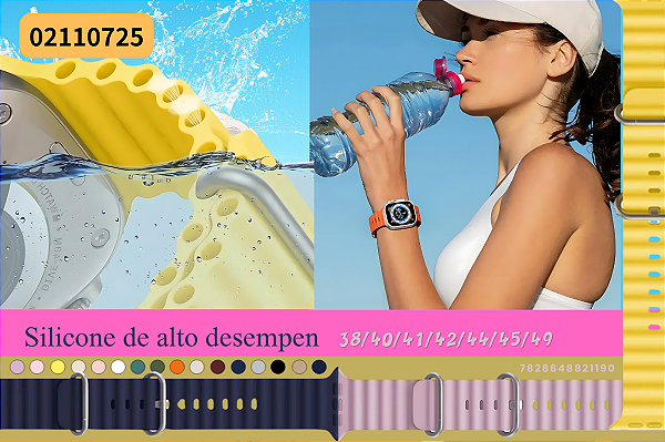 Pulseira De Relógio De Silicone 49/45/44/42mm /40/41/38mm