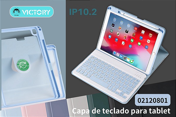 Capa de Acrílico com Teclado Bluetooth para Tablet