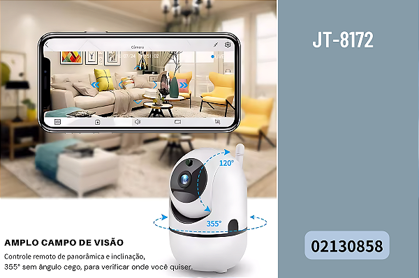 Câmera IP Mini WiFi Robô Motorizada Jortan JT-8172