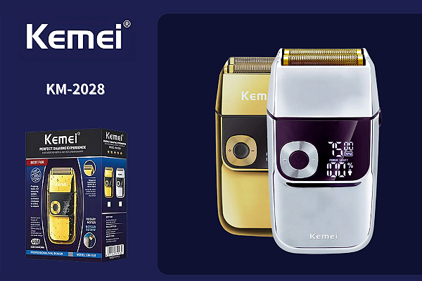 Barbeador Elétrico 3x velocidades Profissional Kemei Km-2028