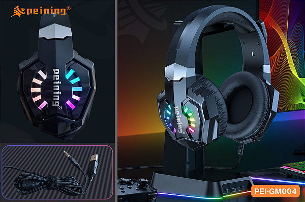Fone de Ouvido Gamer com Fio Peining PEI-GM004
