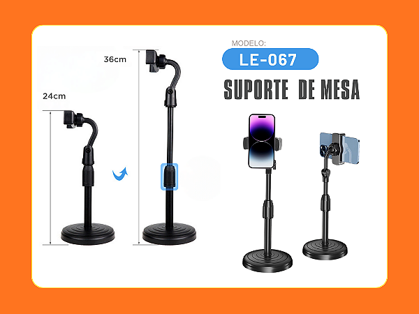 Suporte Universal Retrátil para Celular de Mesa EL-067