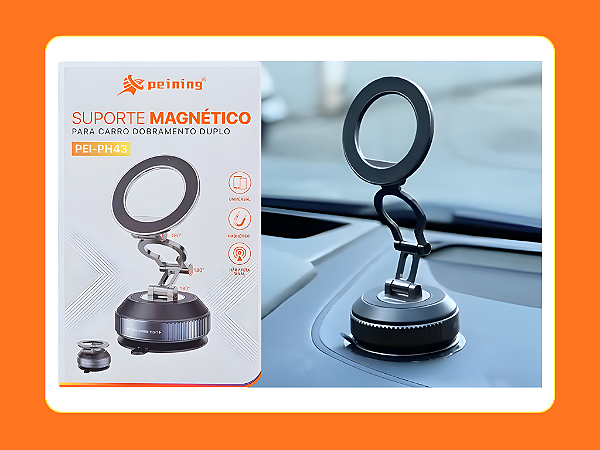 Suporte magnético para carro dobramento duplo PEI-PH43