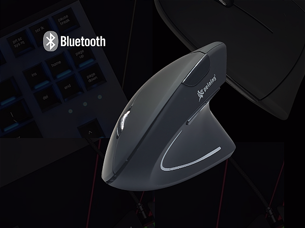 Mouse Sem Fio Ergonômico Bluetooth PEI-ME11