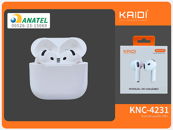 Fone de ouvido sem fio TWS KNC-4231