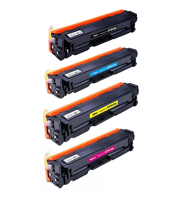 Kit 4 Toner Compatível HP CF510a | CF511a | CF512a | CF513a | M180 | M181 | M154 Ollix