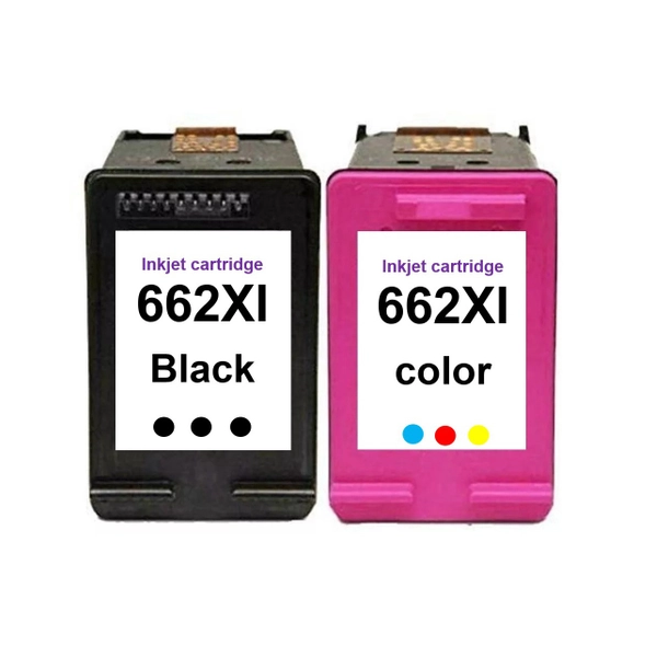 Kit Cartucho de Tinta Compatível HP 662xl Black e Color Ollix 2un.